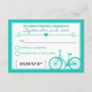 Bröllopet OSA Blåtuggben Trendig Bicycle Hearts Kort