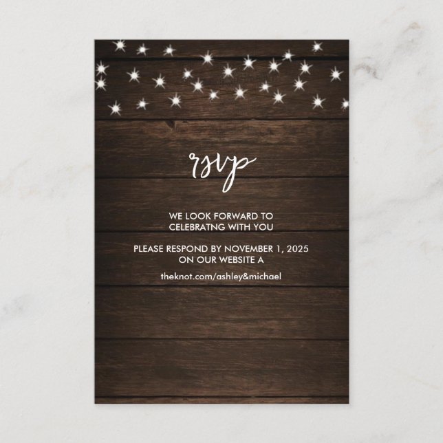 Bröllopet OSA Boots & Ro Personlig efter webbplats Tilläggskort (Framsida)