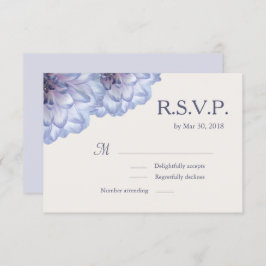 Bröllopet OSA Dahlia-blommor, lilak, elfenben, blo Inbjudningar