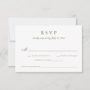 Bröllopet OSA elegant Calligraphy Script Olive Sag Inbjudningar