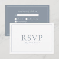 Bröllopet OSA elegant Dusty Blue Calligraphy