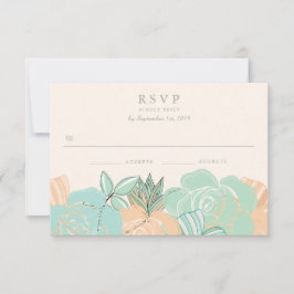 Bröllopet OSA elegant Peach Ro Mint Blommigt