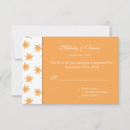 Bröllopet OSA Fall dekorativ gult löv Kort