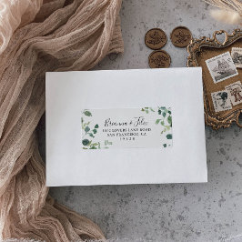 Bröllopet OSA Foliage för Grönt av calligrafi-skri Adressetikett