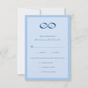 Bröllopet OSA för Sapphire Blue Infinity Hand Clas Kort