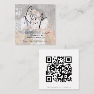 Bröllopet OSA Fotoöverlägg med skript QR-kod Tilläggskort