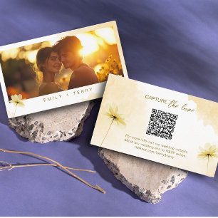 Bröllopet OSA Golden Hour Grace Photo QR-kod Tilläggskort