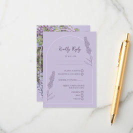 Bröllopet OSA Lavender Blooms för enkel Elegant Tilläggskort