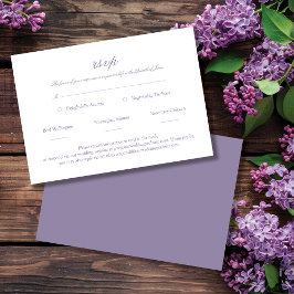 Bröllopet OSA Lavender Elegant Script Kort