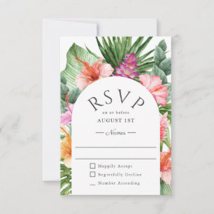 Bröllopet OSA Lush Tropical Blommigt Kort