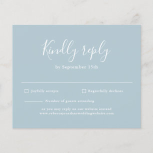 Bröllopet OSA Modern skript Light Blue Budget Flygblad