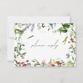 Bröllopet OSA Modern Summer Wildblommor Watercolor