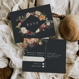 Bröllopet OSA Rustik Bloom Watercolor Blommigt Vykort