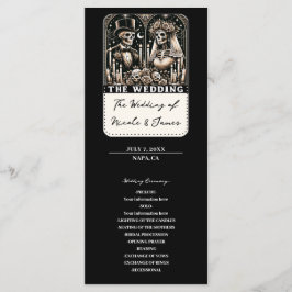 BRÖLLOPET Tarot Skelett Brud & Brudgum Program