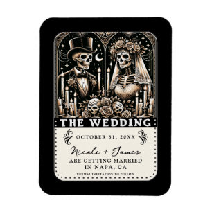 BRÖLLOPET Tarot Skelett Spara Datum Magnet
