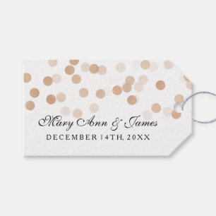 Bröllopets för Märkre Faux Copper Foil Glitter Lju Presentetikett