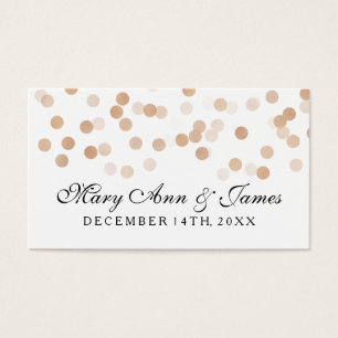 Bröllopets för Märkre Faux Copper Foil Glitter Lju Visitkort