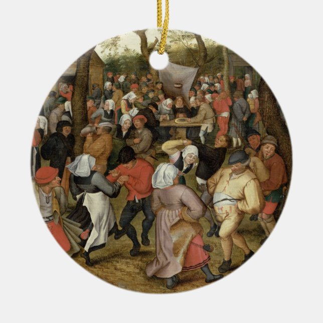 Bröllopfestmåltiden Julgransprydnad Keramik (Framsidan)