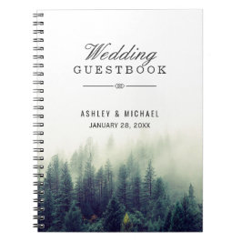 BröllopGuestbook - elegant grästrädskog Anteckningsbok