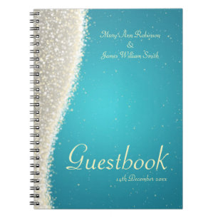 BröllopGuestbook som bländar Sparklesturkos Anteckningsbok