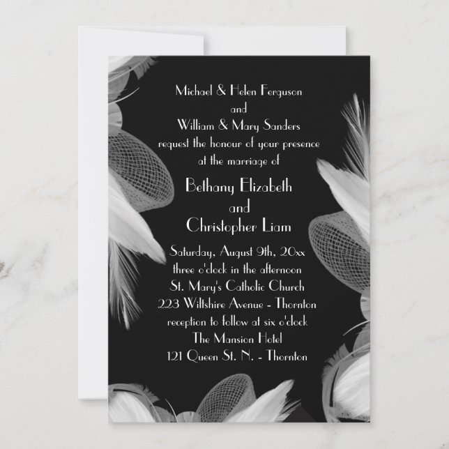 Bröllopinbjudan 1920 3 inbjudningar (Framsida)