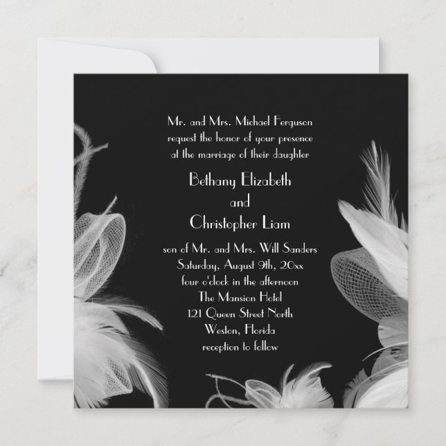 Bröllopinbjudan 1920 inbjudningar (Framsida)