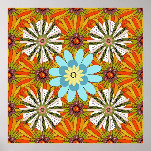 Bröllopinbjudan. Abstraktens blommigt - bakgrund.  Poster (Framsidan)