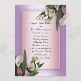 Bröllopinbjudan calla lilies inbjudningar