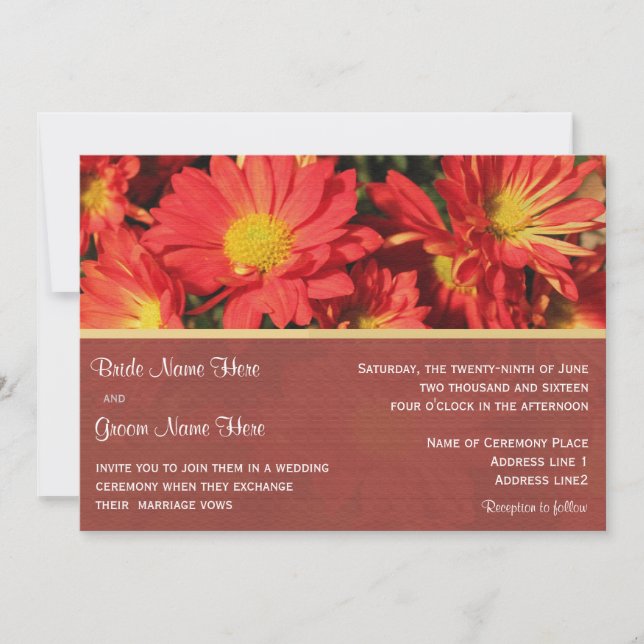 Bröllopinbjudan från brud och brudgumm. inbjudningar (Framsida)