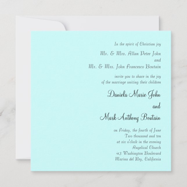 Bröllopinbjudan Inbjudningar (Framsida)