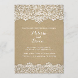 bröllopinbjudan med snöre inbjudningar