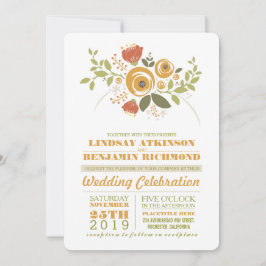 Bröllopinbjudan till den moderna avslappnaden inbjudningar