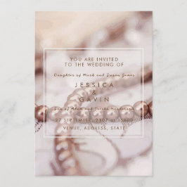 Bröllopinbjudanpärlor Inbjudningar