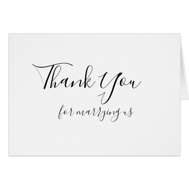 bröllopkortet tackar dig för att att gifta sig oss hälsningskort (Framsidan Horizontal)