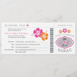 Brölloplogiet passerar till Hawaii Inbjudningar