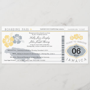 Brölloplogiet passerar till Jamaica Inbjudningar