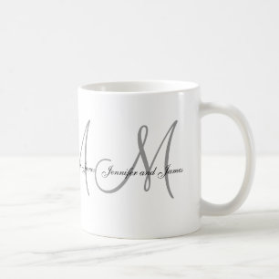 BröllopMonogram & mugg för namngåvafavör