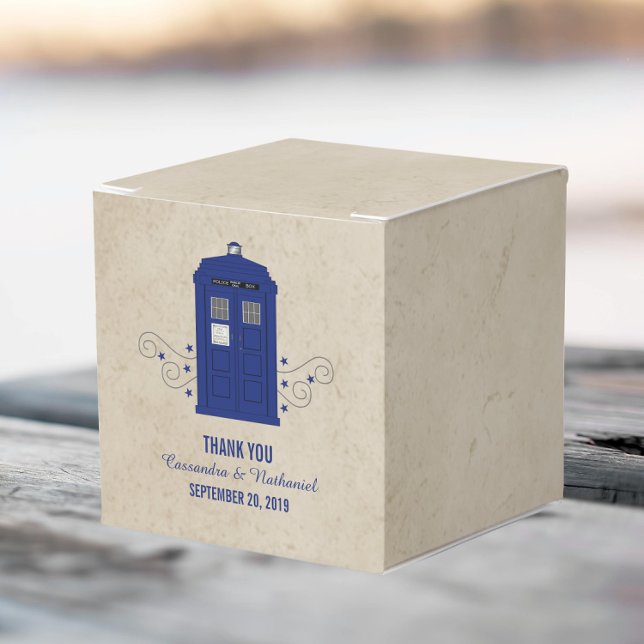 Bröllopor för polisboxar v6 presentaskar (Police Box Wedding Favor Boxes)