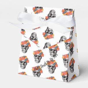 BrölloporFavour Box Skull Art tills döden oss gör Presentaskar