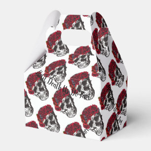 BrölloporFavour Box Skull Art tills döden oss gör Presentaskar