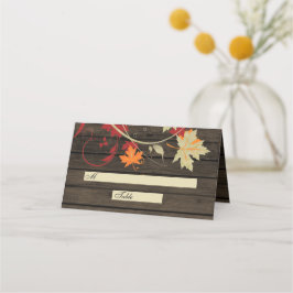 Brölloport för barn wood Rustic Fall Wedplace Card Placeringskort