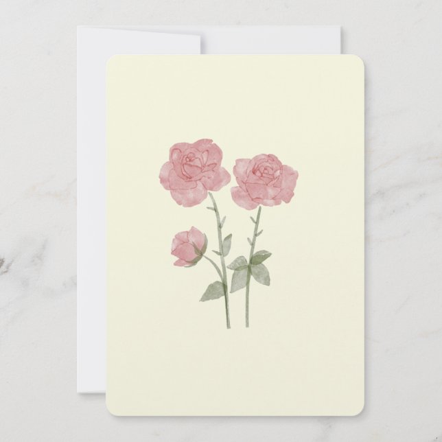 Brölloport för blommigt inbjudningar (Baksida)