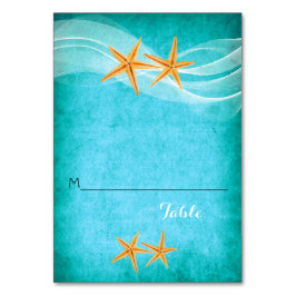 Brölloport för stjärnfiskpar och slöja bordsnummer