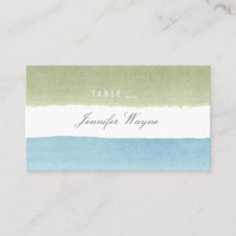 Brölloport för Watercolor rand-badplats Placeringskort