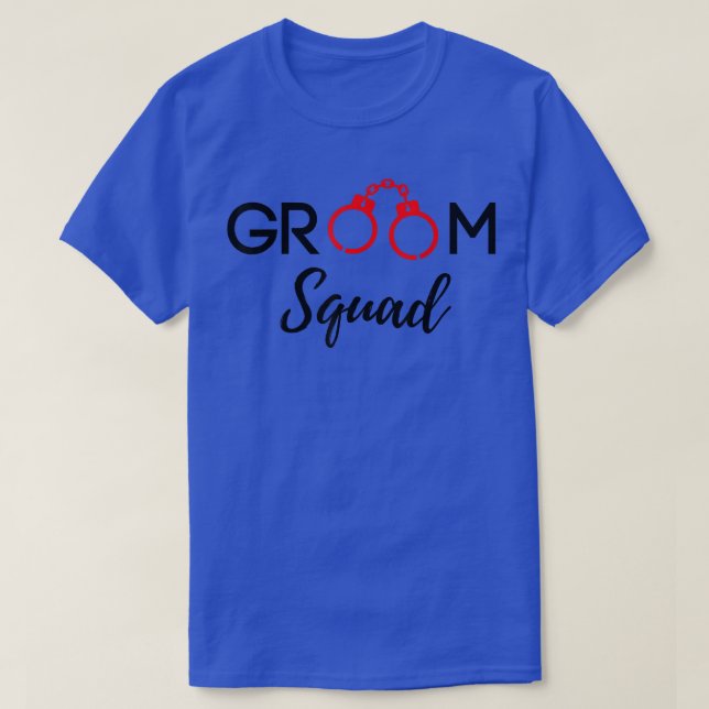 Brölloppresenter för Groom Squad Marskalkars Bröll T Shirt (Design framsida)