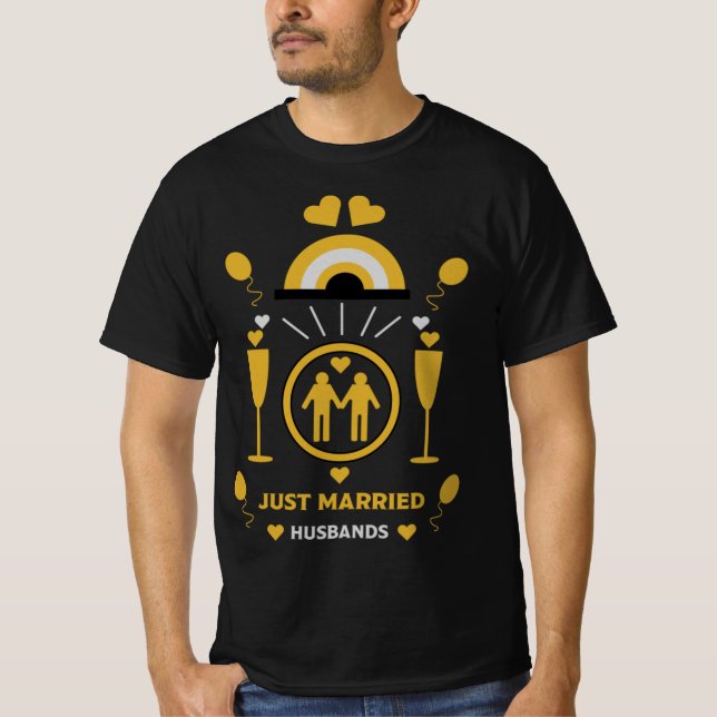 Brölloppresenter för homosexuella män t shirt (Framsida)