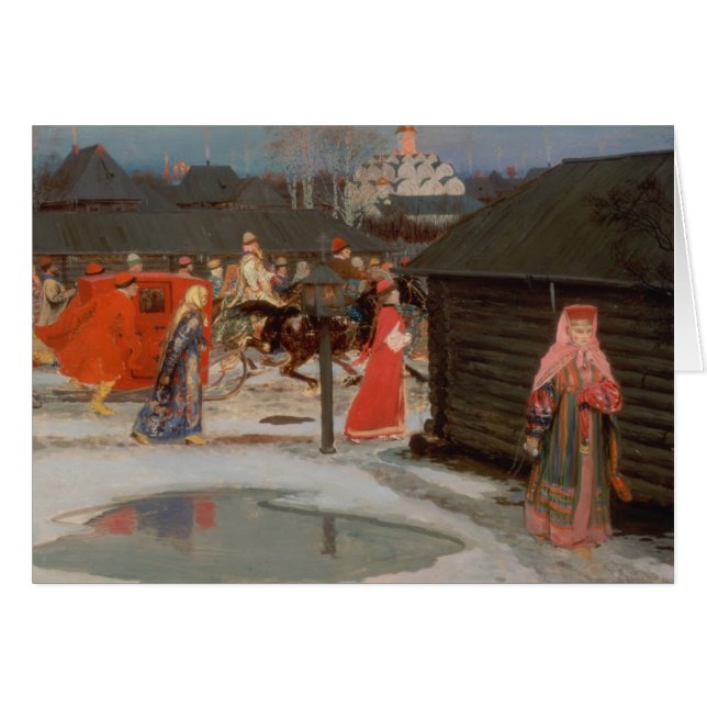 Bröllopprocessionen Hälsningskort (Framsidan Horizontal)