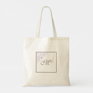 Brölloppsfest Lila Fransk Fleur de Lis Monogram Tygkasse