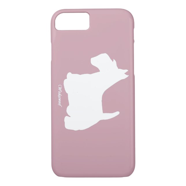 Bröllopräff av Scottish Terrier Rosa Case-Mate iPhone Skal (Baksida)