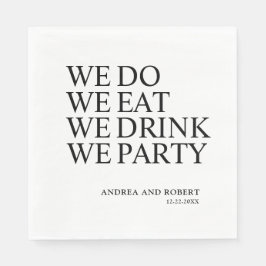 Bröllopreception Cocktail Pappersservett